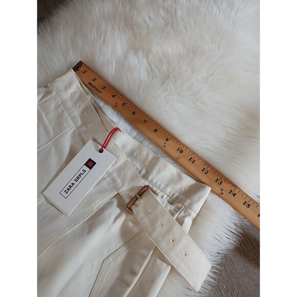 NWT's ZARA SRPLS Womens Size S Pleated Skirt Belted w/Pockets Modern Luxe Design - Picture 9 of 14
